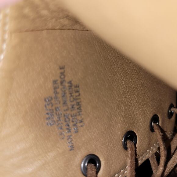 Lucky Brand Chestnut Brown Leather Open Toe Booties Size 6 Side Zip Lace Detail - Picture 8 of 9